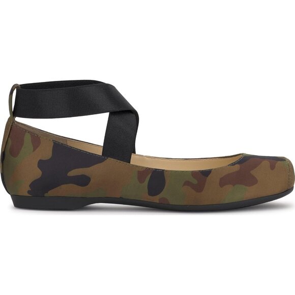 Jessica Simpson Women's Forrest Polyester Ankle Cross Elastic Ballet Flats - Picture 6 of 7